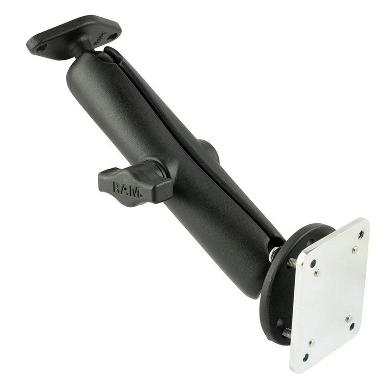 Load image into Gallery viewer, RAM Mount Double Ball Drill-Down Mount w/Diamond Plate  Backer Plate [RAM-B-138U-C-INT3]
