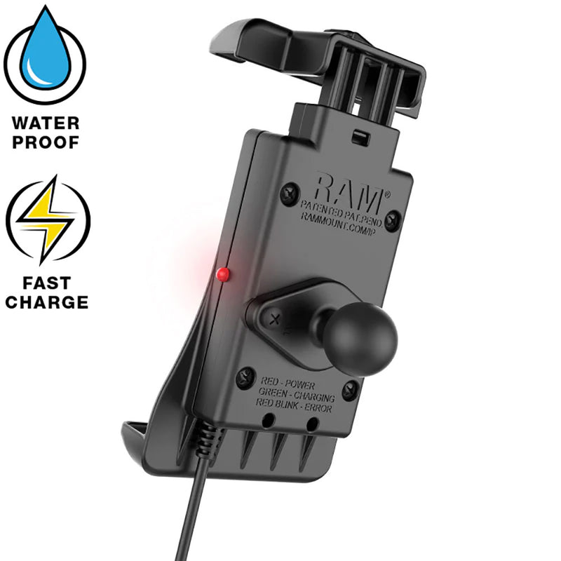 Load image into Gallery viewer, RAM Mount Quick-Grip 15W Waterproof Wireless Charging Suction Cup Mount [RAM-B-166-UN14W-1]

