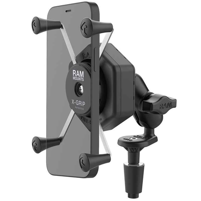 Load image into Gallery viewer, RAM Mount RAM X-Grip Large Phone Mount w/Vibe-Safe  Fork Stem Base - Short [RAM-B-176-A-UN10-462]
