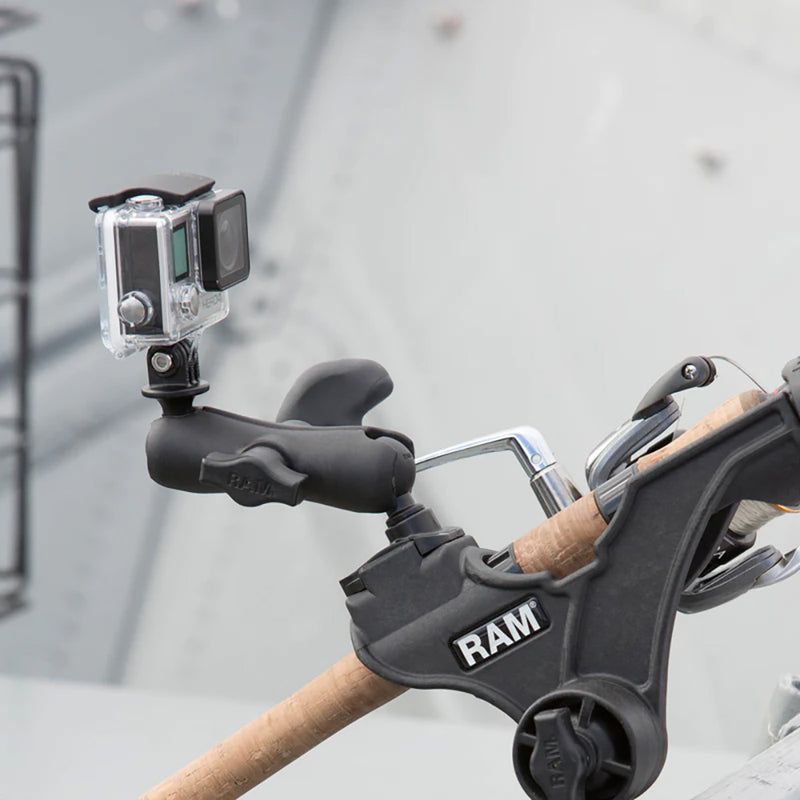 Load image into Gallery viewer, RAM Mount RAM ROD JR Fishing Rod Holder w/Dual T-Bolt Track Base [RAP-434-421]

