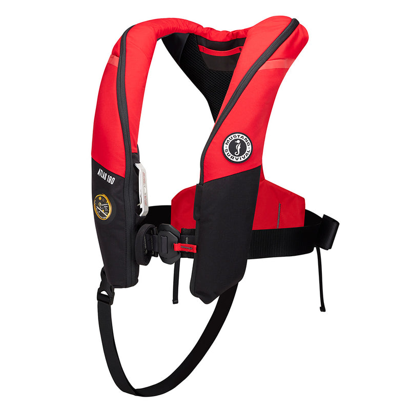 Load image into Gallery viewer, Mustang Atlas 190 DLX Open Ocean Inflatable PFD - Red/Black [MD3195E1-123-0]
