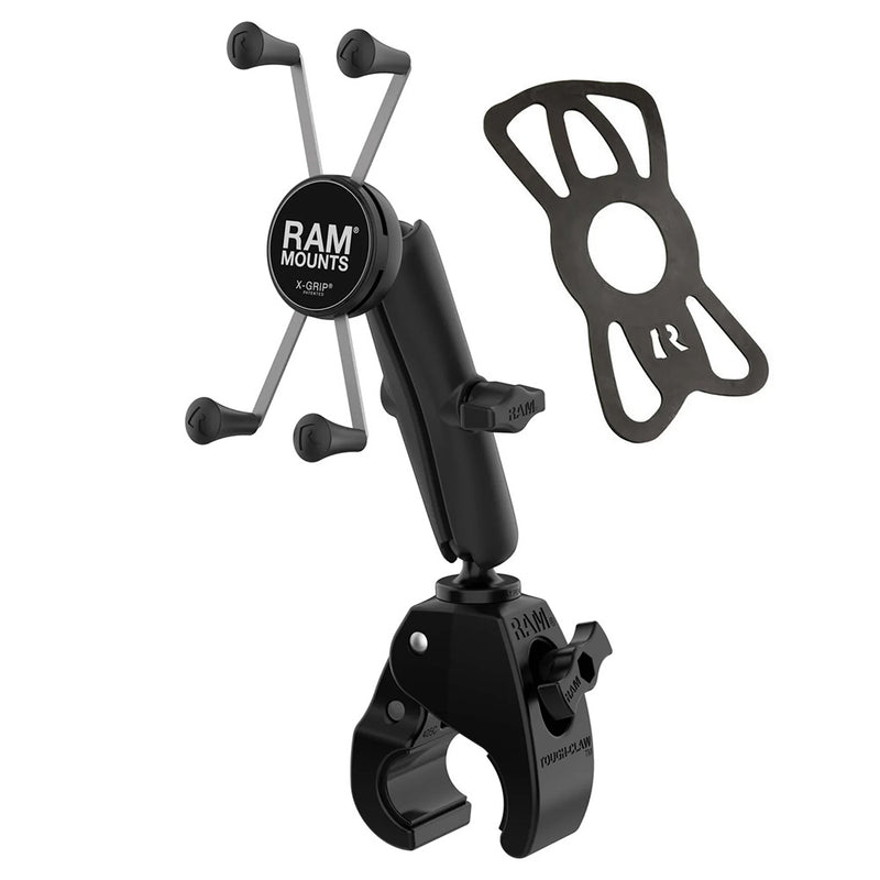 Load image into Gallery viewer, RAM Mount RAM X-Grip Large Phone Mount w/Tough-Claw Medium Clamp Base - Long [RAM-B-404-C-UN10U]

