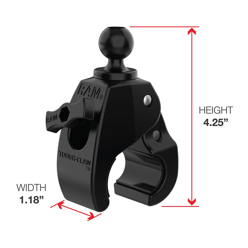Load image into Gallery viewer, RAM Mount RAM X-Grip Large Phone Mount w/Tough-Claw Medium Clamp Base - Long [RAM-B-404-C-UN10U]
