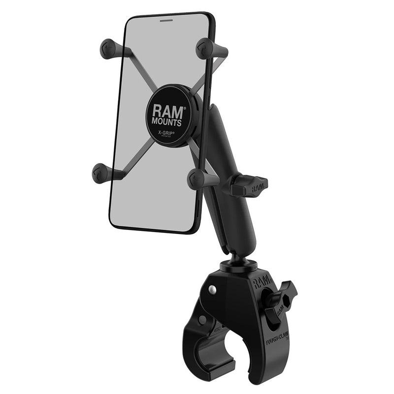 Load image into Gallery viewer, RAM Mount RAM X-Grip Large Phone Mount w/Tough-Claw Medium Clamp Base - Long [RAM-B-404-C-UN10U]
