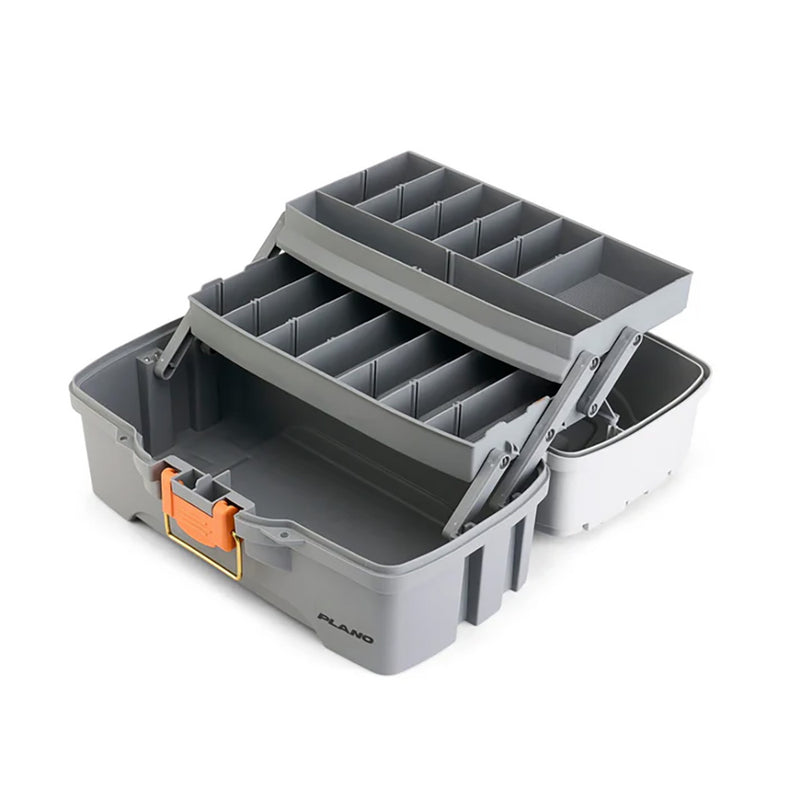 Load image into Gallery viewer, Plano Two-Tray Tackle Box - Light Grey/Dark Grey [P000403]
