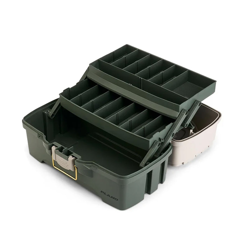 Load image into Gallery viewer, Plano Two-Tray Tackle Box - Green/Tan [P000404]
