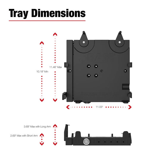 RAM Mount RAM No-Drill Laptop Mount f/'05-26 Nissan Frontier + More [RAM-VB-154-SW3]