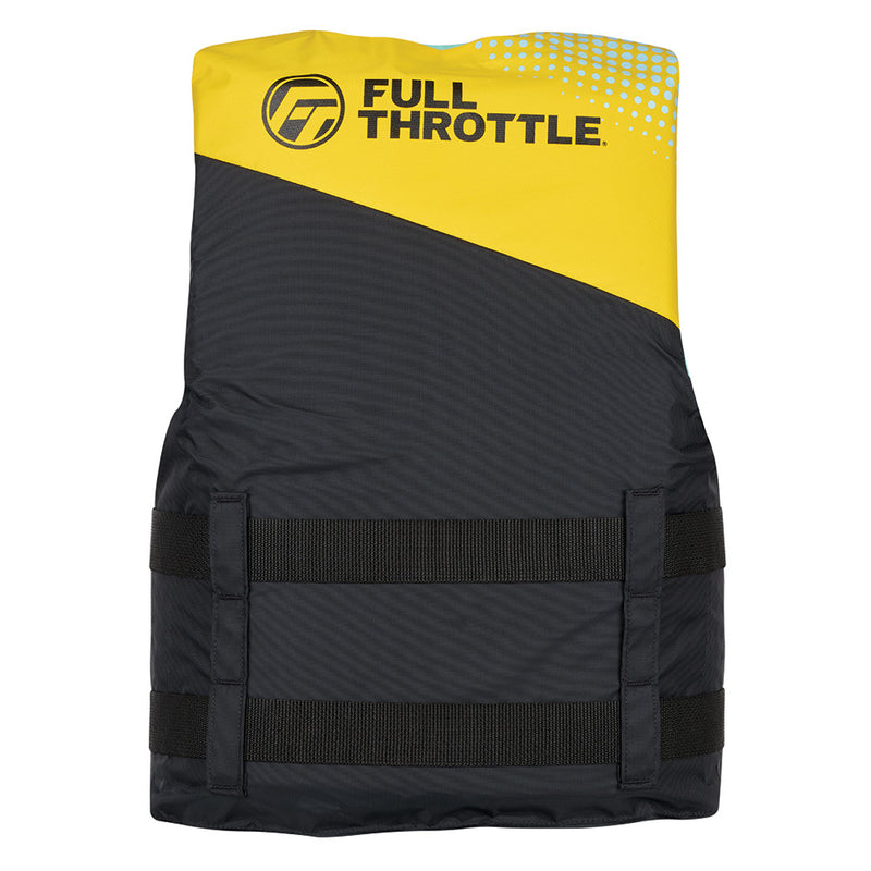 Load image into Gallery viewer, Full Throttle Teen Nylon Life Jacket - Yellow/Black [112200-300-010-26]
