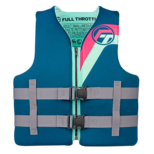 Full Throttle Adult Rapid-Dry Life Jacket - S/M - Aqua [142100-505-030-27]