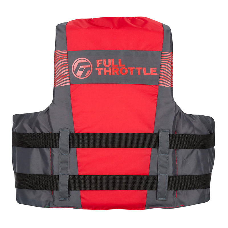 Load image into Gallery viewer, Full Throttle Adult Nylon Life Jacket - S/M - Black/Red [112200-100-030-26]
