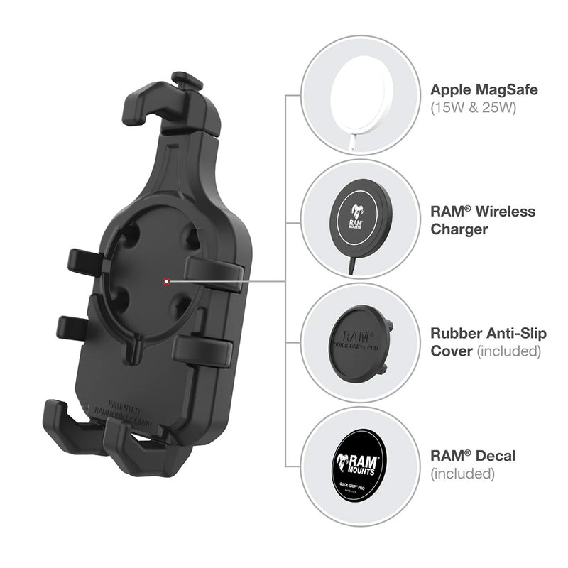 Load image into Gallery viewer, Ram Mount RAM Quick-Grip Pro Phone Holder w/Ball  Vibration Damper [RAM-HOL-PD5BVU]
