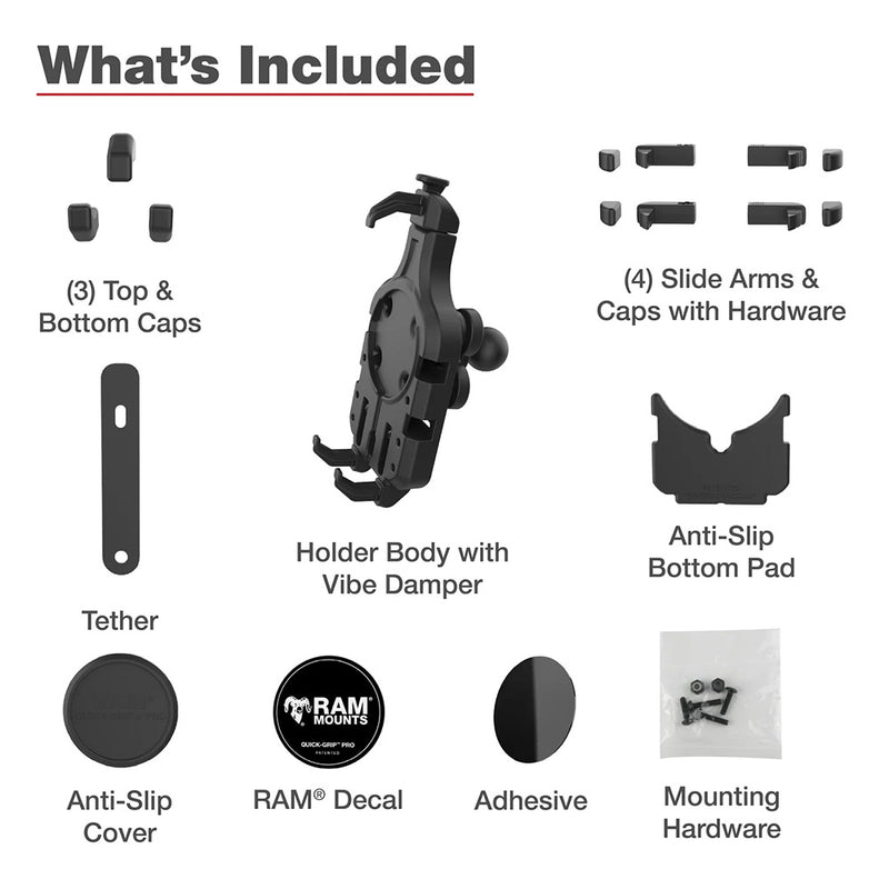 Load image into Gallery viewer, Ram Mount RAM Quick-Grip Pro Phone Holder w/Ball  Vibration Damper [RAM-HOL-PD5BVU]
