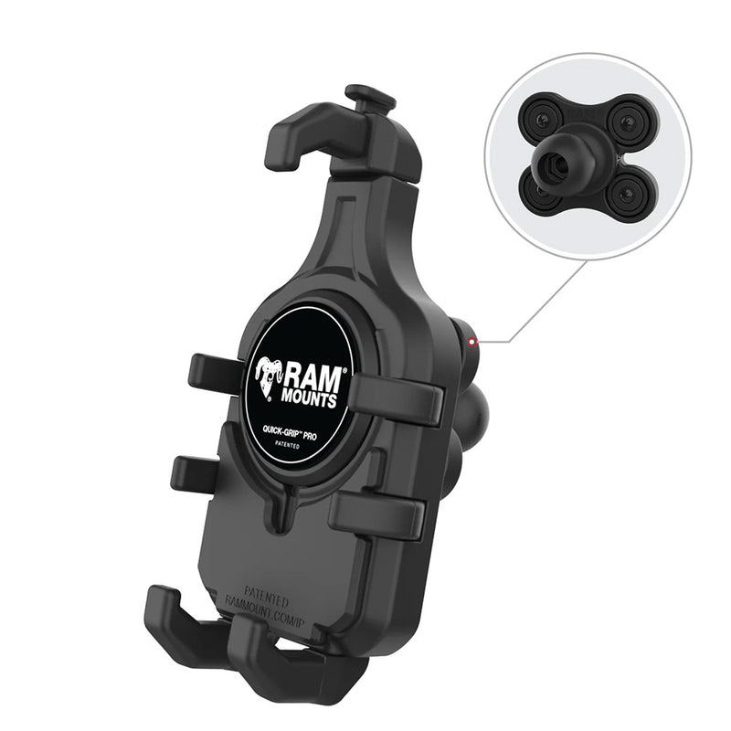 Load image into Gallery viewer, Ram Mount RAM Quick-Grip Pro Phone Holder w/Ball  Vibration Damper [RAM-HOL-PD5BVU]
