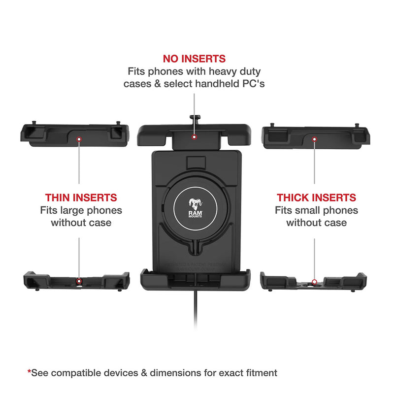 Load image into Gallery viewer, Ram Mount RAM Quick-Grip Pro XL w/Ball  Qi2 15W Wireless Charger [RAM-HOL-PD7B-W2MU]

