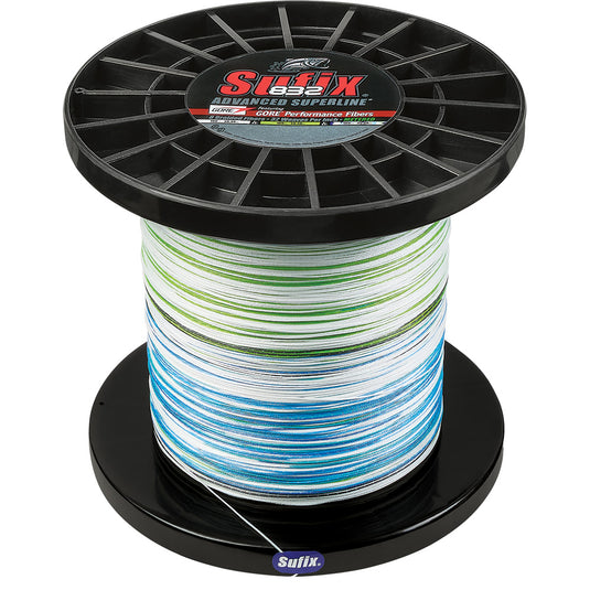 Sufix 832 Advanced Superline Bulk Metered 3500yds, 80lb, White - Neon Lime - Blue [660-480GHLCC]