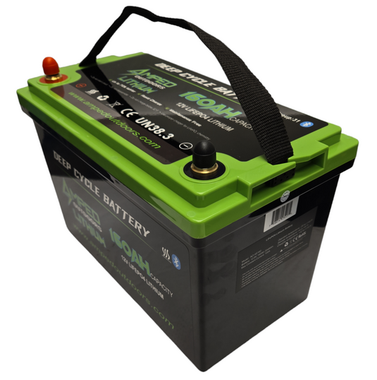 160Ah Lithium Battery (LiFePO4) 12.8V - Bluetooth - IP67 Waterproof - Heated