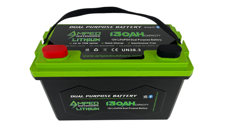 Load image into Gallery viewer, 130Ah Dual Purpose Lithium Battery (Cranking) 12.8V - Bluetooth - IP67 Waterproof - Heated
