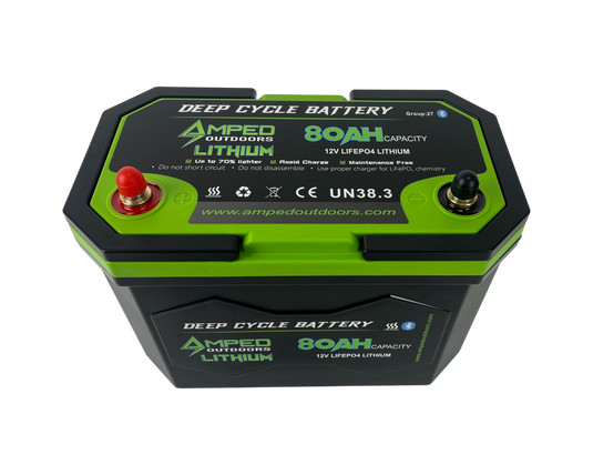 80Ah Lithium Battery (LiFePO4) 12.8V - Bluetooth - IP67 Waterproof - Heated