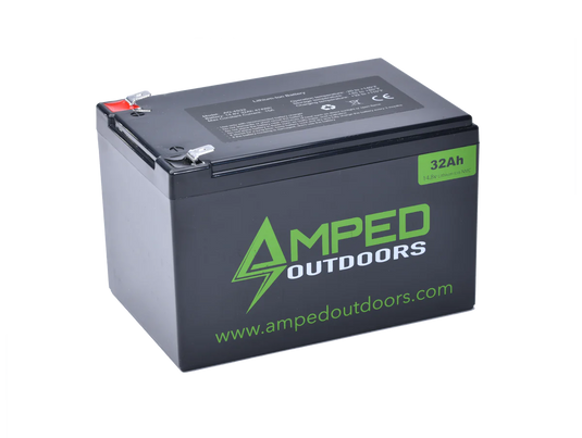 Amped Outdoors 32Ah Lithium Battery (14.8V NMC) with Charger