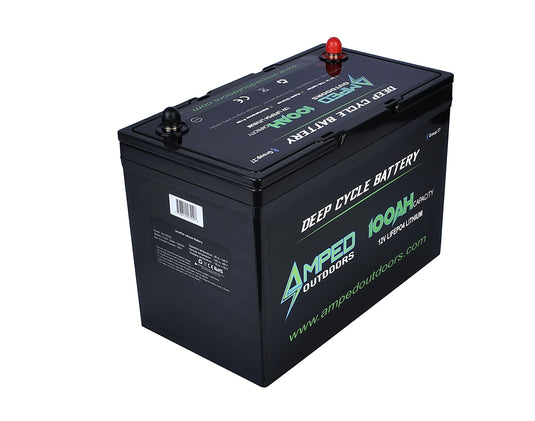 Amped Outdoors 100Ah Lithium Battery (LiFePO4) 12.8V - Bluetooth