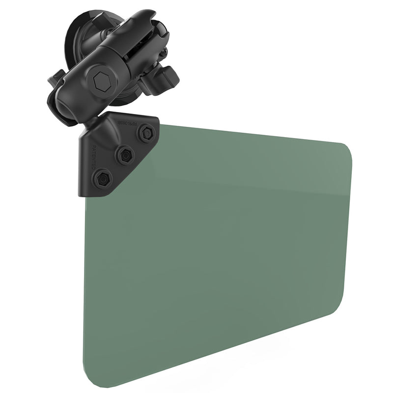 Load image into Gallery viewer, RAM Mount Suction Cup Mount w/Dark Green Sun Visor - 50% Tint [RAM-B-166-326-VIS-G1U]

