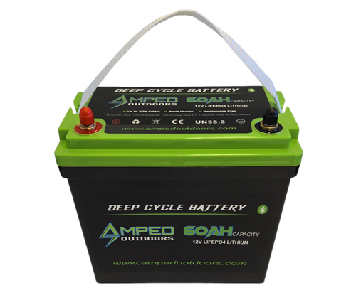 60Ah Lithium (LiFePO4) 12.8V Battery- Bluetooth - IP67 Waterproof - Kayak Edition