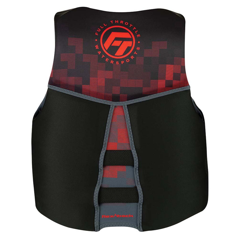Load image into Gallery viewer, Full Throttle Mens Rapid-Dry Flex-Back Life Jacket - L - Black/Red [142500-100-040-22]
