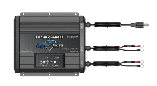 2-BANK WATERPROOF BATTERY CHARGER 12V-24V