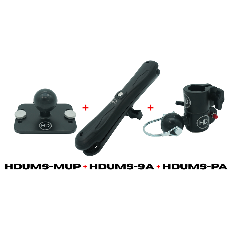 Load image into Gallery viewer, HDI UMS COMBO 9" ARM + POLE ADAPTER + MULTI USE PLATE (HDUMS-MUP-9A)
