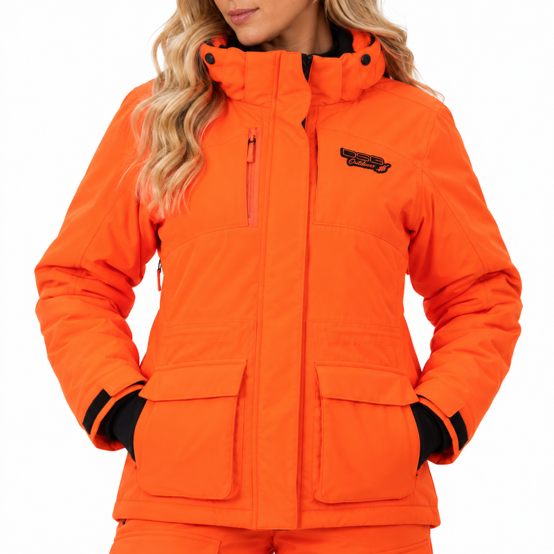 Load image into Gallery viewer, Kylie 5.0 Blaze Orange Insulated 3-in-1 Jacket
