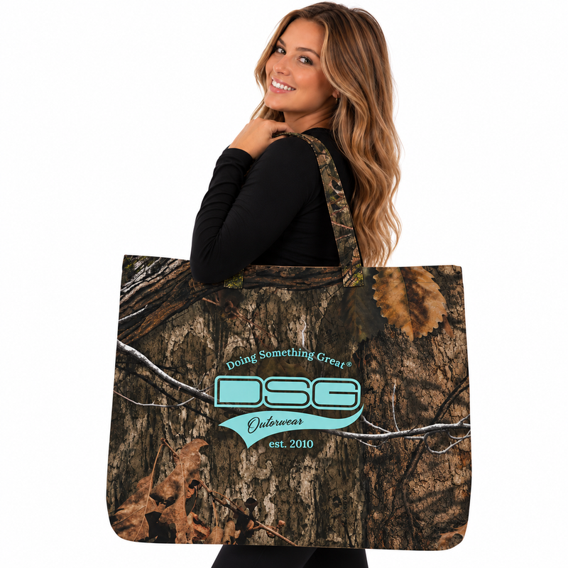 Load image into Gallery viewer, Logo Camo Tote Bag - Realtree Edge &amp; Mossy Oak Country DNA

