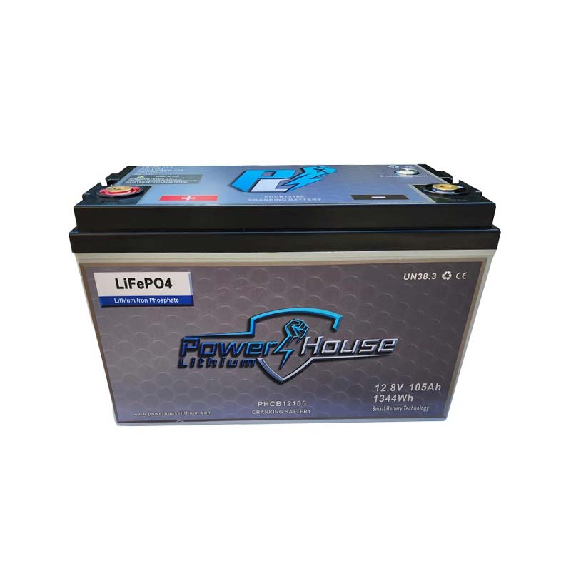 Load image into Gallery viewer, PowerHouse Lithium 12V 105Ah Cranking Battery with Emergency Start - Dual Purpose
