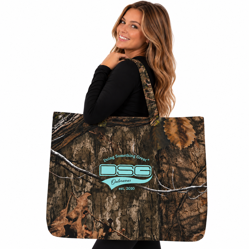 Load image into Gallery viewer, Logo Camo Tote Bag - Realtree Edge &amp; Mossy Oak Country DNA
