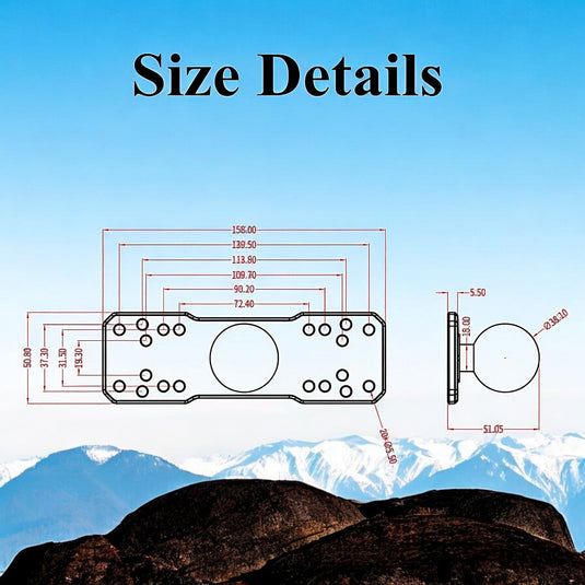 HD UMS 1.5" ELECTRONICS MOUNT (HDUMS-MEP15)
