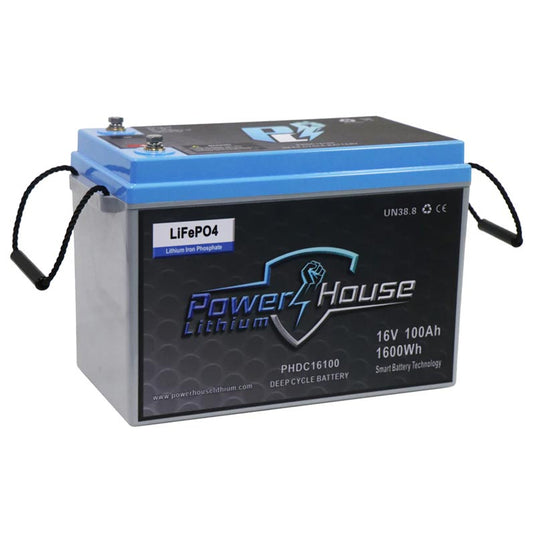 PowerHouse Lithium 16V 100AH Deep Cycle Battery (5 to 6 Devices)