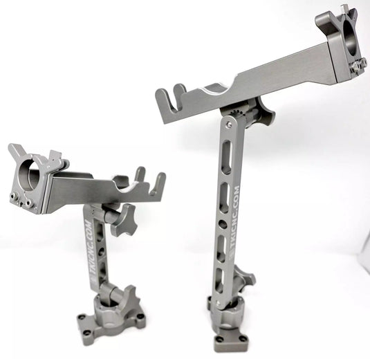 coolnice auto fishing rod holders demo Automatic Stand TKI CNC BILLET FISHING ROD