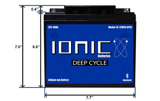 Ionic 12 Volt 60Ah Deep Cycle Lithium Battery