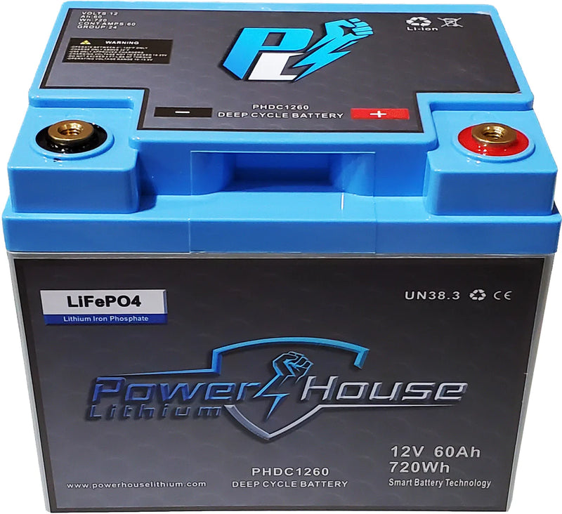 Load image into Gallery viewer, POWERHOUSE LITHIUM 12V 60AH DEEP CYCLE BATTERY
