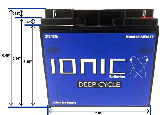 Ionic  24 Volt 10Ah Lithium Battery