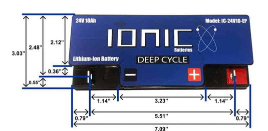 Ionic  24 Volt 10Ah Lithium Battery