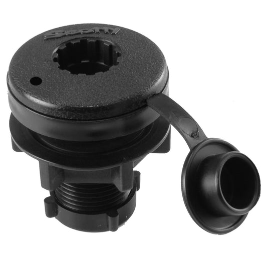 Scotty Compact Threaded Round Deck Mount [444-BK]