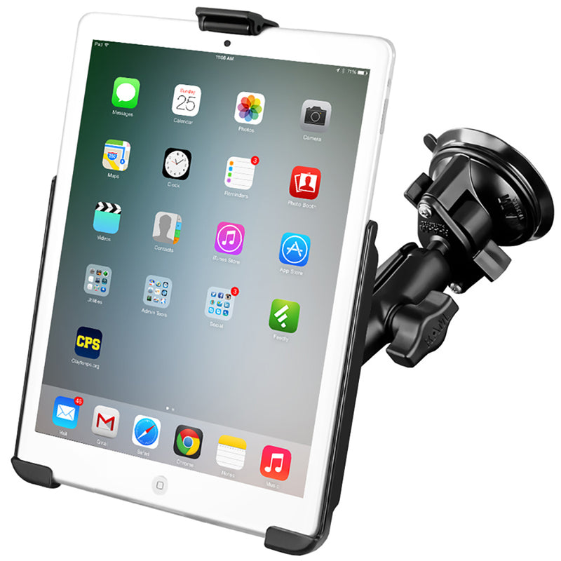 Load image into Gallery viewer, RAM Mount Suction Cup Mount w/Apple iPad mini EZ-ROLL&#39;R Cradle [RAM-B-166-AP14U]
