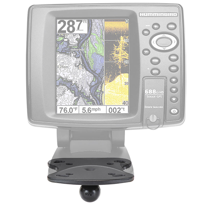 Load image into Gallery viewer, RAM Mount 1&quot; Ball Marine Electronic Base f/Humminbird &amp; Lowrance [RAM-B-107BU]
