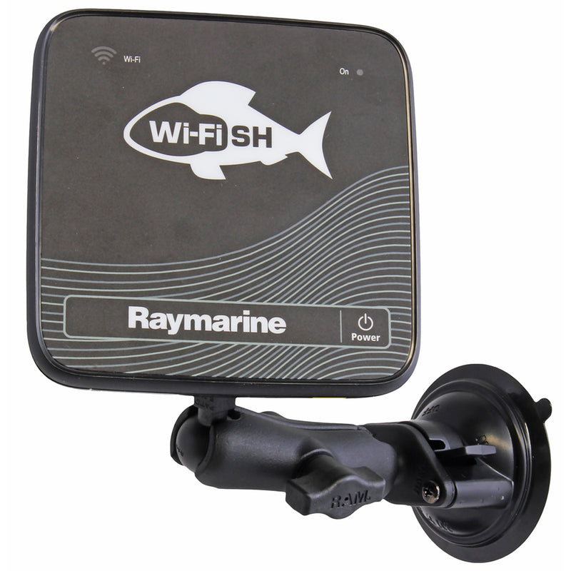 Load image into Gallery viewer, RAM Mount Suction Cup Mount w/1&quot; Ball, including M6 X 30 SS HEX Head Bolt, f/Raymarine Dragonfly-4/5  WiFish Devices [RAM-B-224-1-379-M616U]
