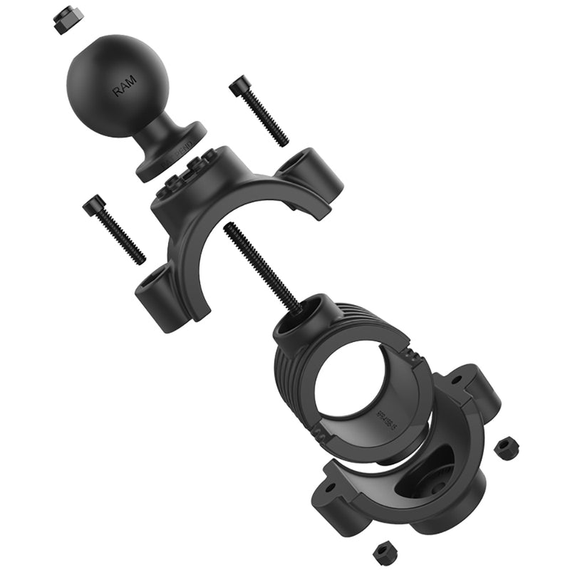 Load image into Gallery viewer, RAM Mount Torque 1-1/2&quot; - 2&quot; Diameter Rail Base with 1.5&quot; Pin-Lock Ball [RAM-351-415-15-2U]
