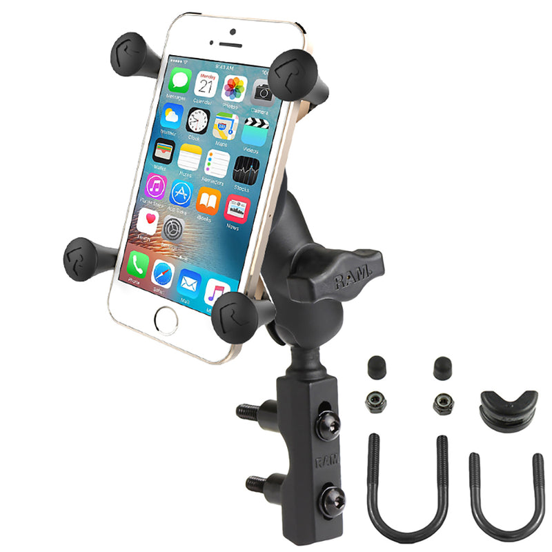 Load image into Gallery viewer, RAM Mount X-Grip Phone Mount w/Motorcycle Brake/Clutch Reservoir Base [RAM-B-174-A-UN7U]
