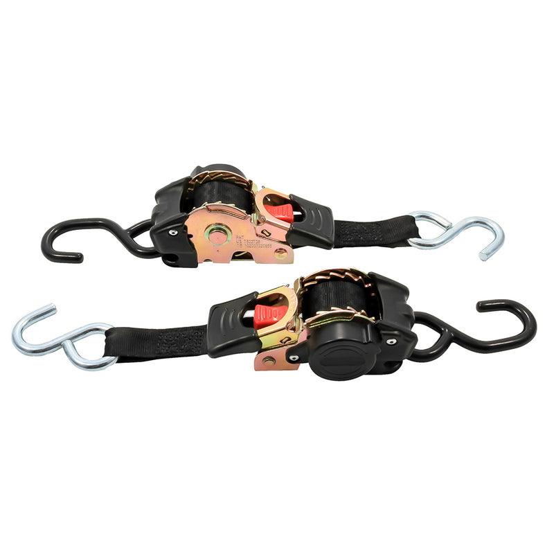 Load image into Gallery viewer, Camco Retractable Tie Down Straps - 1&quot; Width 6 Dual Hooks [50033]
