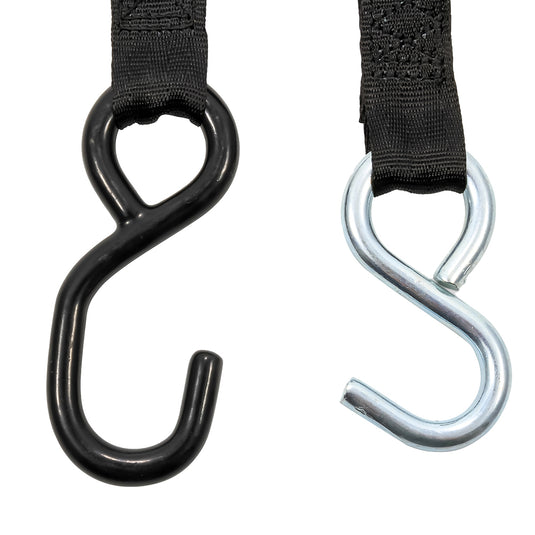 Camco Retractable Tie Down Straps - 1" Width 6 Dual Hooks [50033]