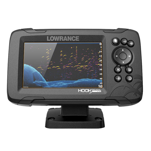 Lowrance HOOK Reveal 5 Chartplotter/Fishfinder w/SplitShot Transom Mount Transducer  US Inland Charts [000-15500-001]