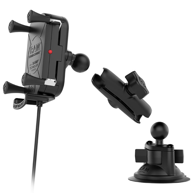 Load image into Gallery viewer, RAM Mount Tough-Charge Waterproof Wireless Charging Suction Cup Mount [RAM-B-166-UN12W]
